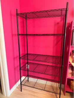 Black Metal Wire Shelf