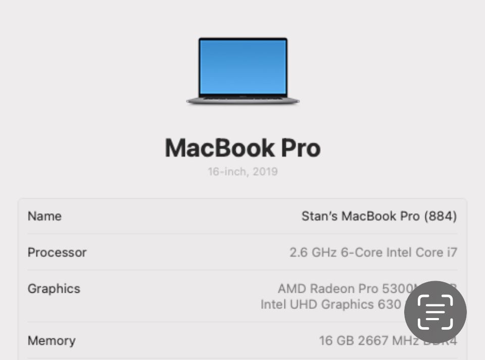 MacBook Pro 16” (2019)