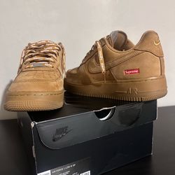 Nike Air Force 1 Supreme Wheat 2021 Size 9 DN(contact info removed)4-1
