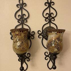 Glass Scroll Metal Wall & Table Decor
