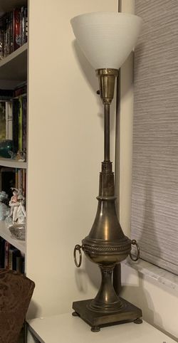 30’s MCM Brass Lobby Lamp