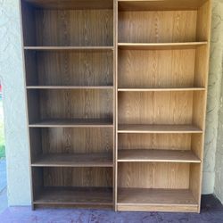 Two sturdy book shelves $40 