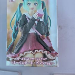 Vocaloid Hatsune Miku Autumn Date Pink Ver. Noodle Stopper Figure Japan FURYU