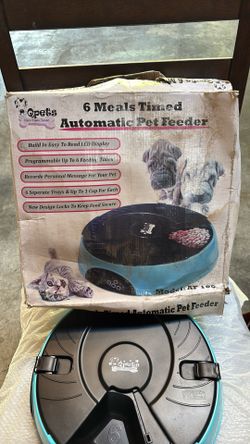 6 Meal Timed Automatic Pet Feeder With Recorder