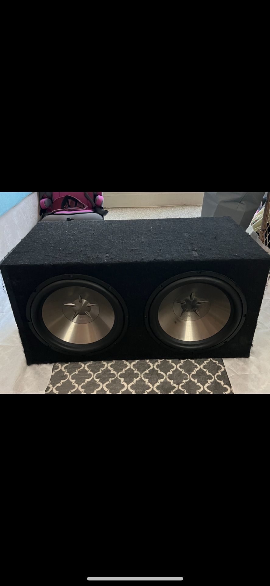 Original Classic Clarion 12” Subwoofer In Wooden Box $150