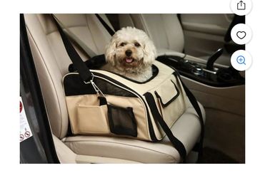 Dog Carrier Bag, Dog Car Seat Bag, 16 x 13.5 x 12 Inches