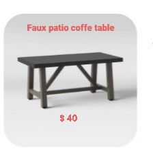 New Faux Patio Coffe Table