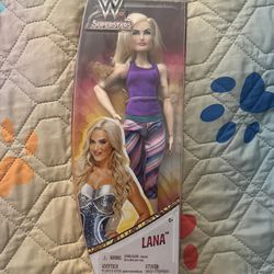 Mattel FTD85 WWE Girls Superstar Lana 30cm Doll, Girls Dolls Toy 