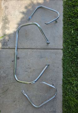 Chrome Motorcycle Engine Guard Crash Bar Set