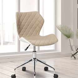 Modern Adjustable Office Task Chair, Beige