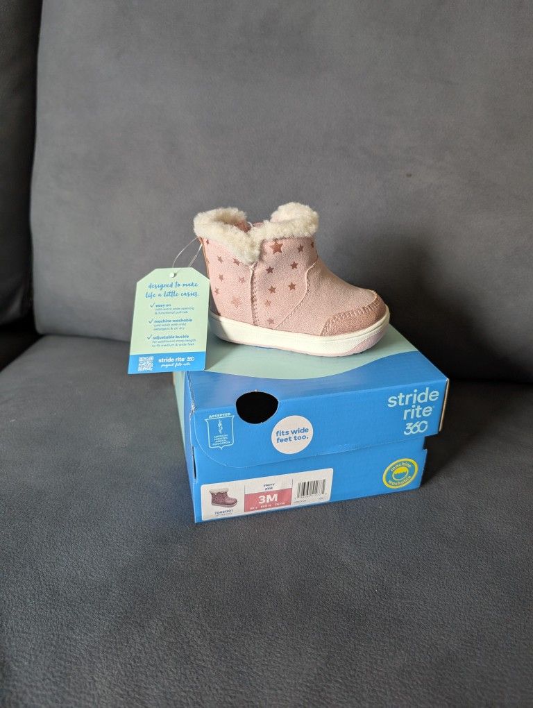 Stride Rite 360 Starry Pink Boots- Size 3M