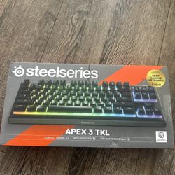 SteelSeries Apex 3 TKL RGB Gaming Keyboard IP32 Silent Keys New