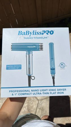 BaByliss Pro Nano Titanium Lightweight Ionic Dryer & Compact Flat Iron