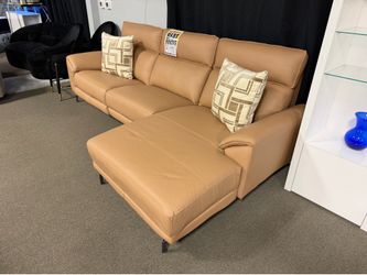 Genuine leather sectional! With recliner! 😍✅❤️