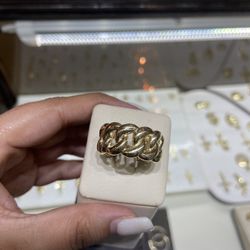 10k Gold Miami Cuban Ring For A Good Price!!