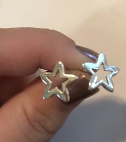 Silver star earrings