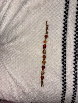 Gold-Tone Multi-Color Cabochon Link Bracelet
