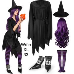 Witch Halloween Women’s Costume XL / Traje de Bruja Mujer XG 