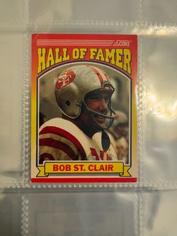 Score Bob St. Clair Hall of Famer  Football Card