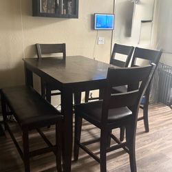 Dinning table with six chairs