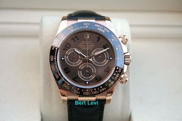 ROLEX 116515 DAYTONA WATCH ROSE GOLD CHOCOLATE ARABIC DIAL - T5551