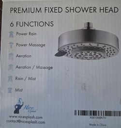 6" shower head.