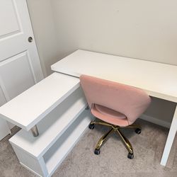Office Set - Reversible L-Shape Desk and Chair Set