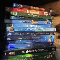Blue Rays And DVDs Most Of Them Are Disney