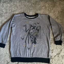 Disney The Nightmare Before Christmas Grey Sweatshirt Size S