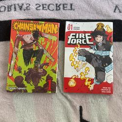Chainsaw Man Volume One And Fire Force Volume One