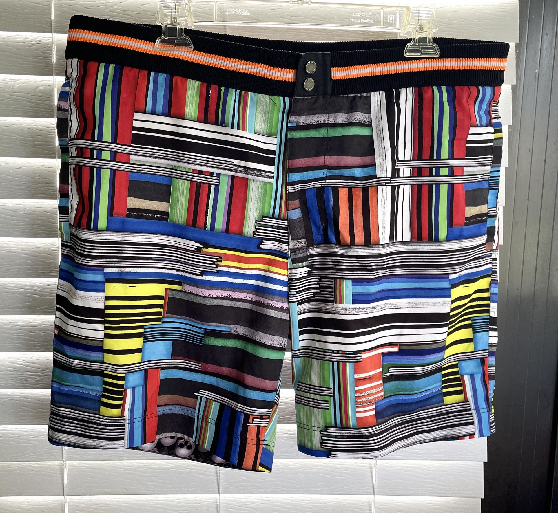 ROBERT GRAHAM - 'Cullies' Board Short Swim Trunks -36- Multi ~Design & ~ Color
