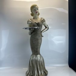 Bombay Company Nicolette Serving Tay Butler Statue 40" vintage 1999