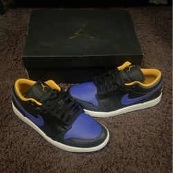 New Jordan 1 Lakers Dark Concord Size 10 Men