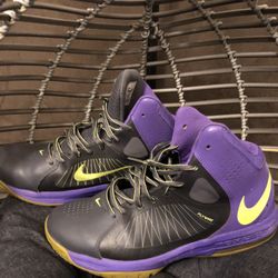  Nike Max Air Flywire Sneakers Mens Size 9 Purple, Black, Yellow  62204