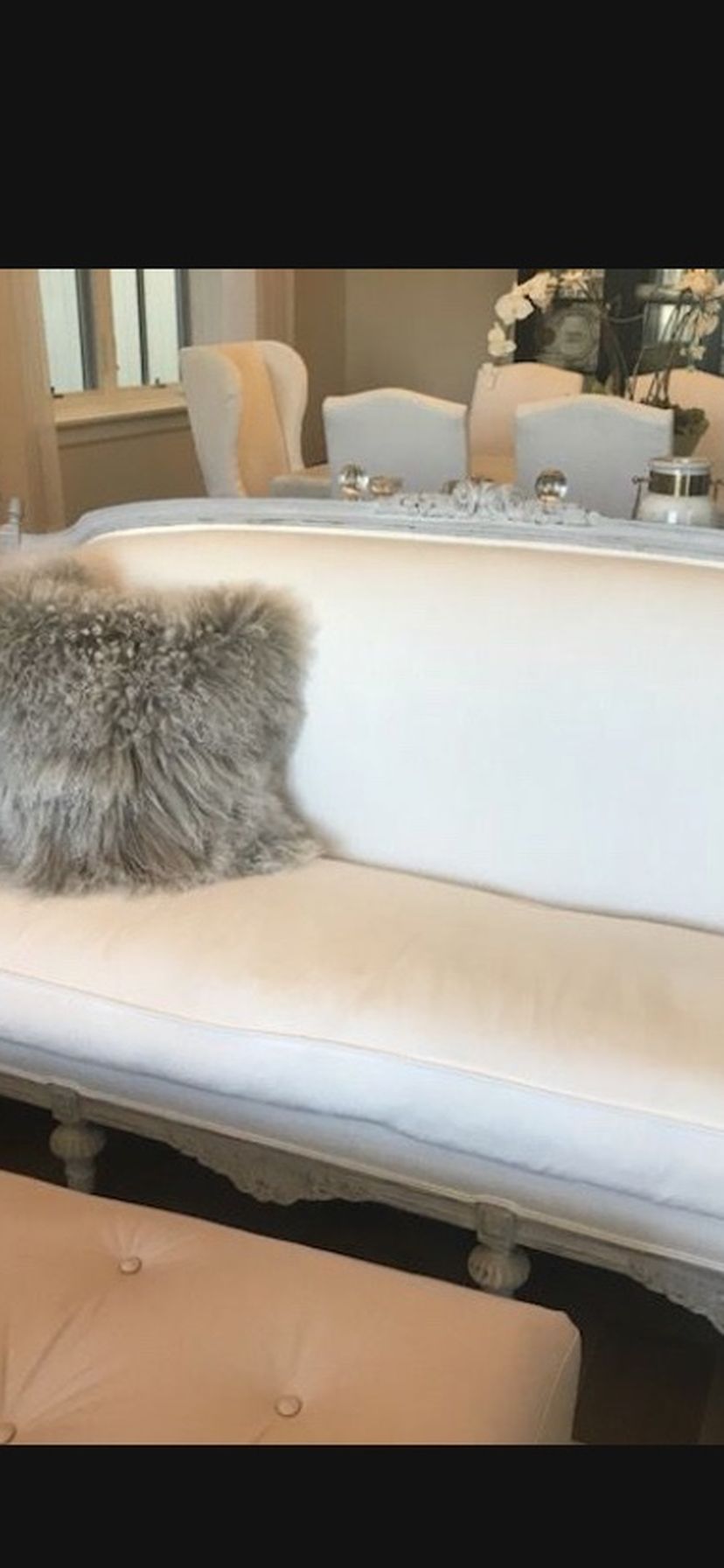 Stunning White French Sofa