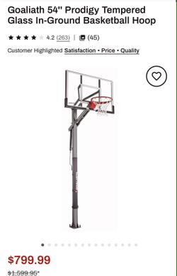 New Goaliath 54" Prodigy In-Ground Basketball Hoop