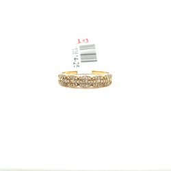 14kt Gold Cuban Style Diamond Ring Bagguettes And Rounds .25ctw Size 6 3/4 3.20grams 153814 25 