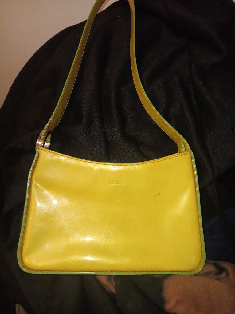 Vintage Oroton Leather Shoulder Bag Australia- Yellow/