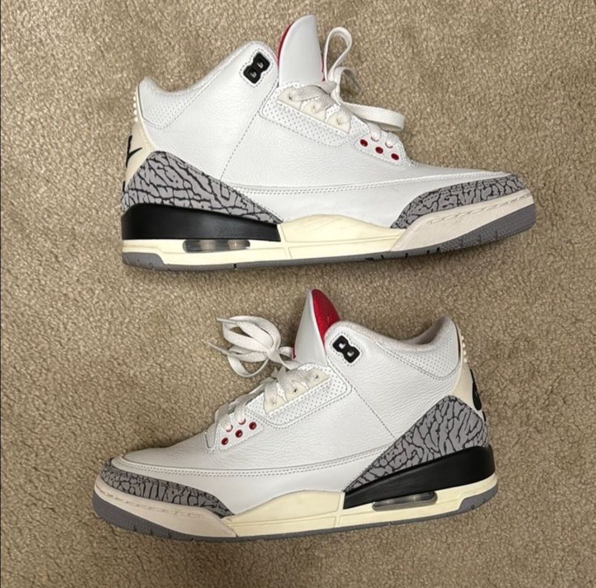 2 PAIRS AIR JORDAN CEMENTS