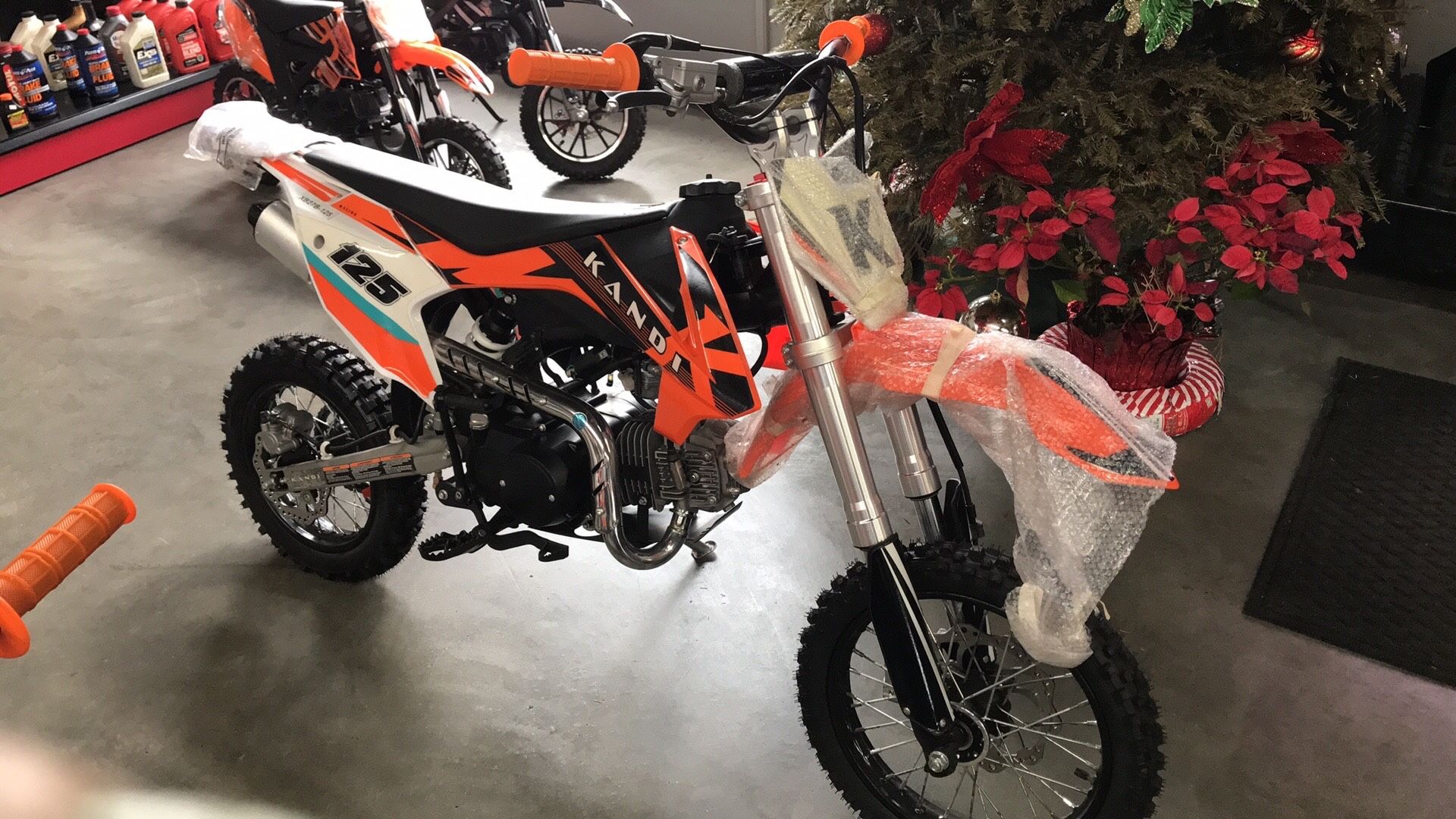 125cc Kids Dirt Bike Pit Bike in orange NEW