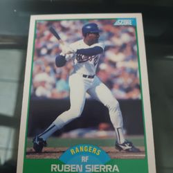 Rangers Rf  Ruben Sierra Baseball Card