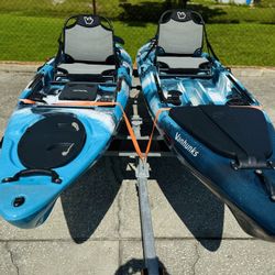 Vanhunks Fishing Kayaks With Double Kayak Trailer 