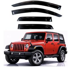 Rain Guards fit 07-18 Jeep Wrangler JK 4PC Window Visors Vent Shade Deflector