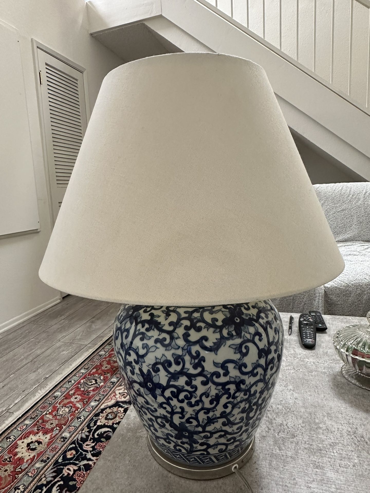 Ralph Lauren Tamarind Mandarin Blue Extra Large Blue and White Porcelain Lamp