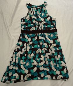 Sleeveless Floral Print A-Line Dress