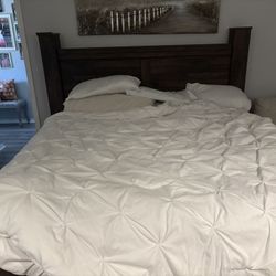King Size Wood Bed Frame From Ashley’s 