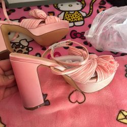 Cute Pink Baddie Heels 