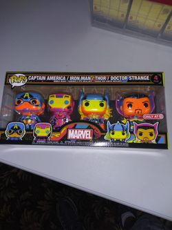 Black Light Funko Pop 4pack