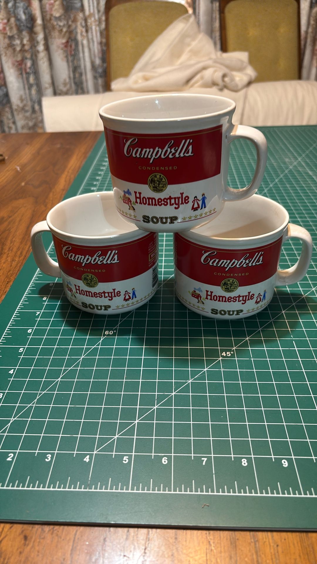 Four 1989 Campbell Soup cups 14 fluid ounces