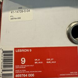 LeBron 9 - Dunkman Size 9 Brand New 